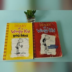 Diary Of A Wimpy Kid  2  Books Soft Cover    By Jeff Kinney